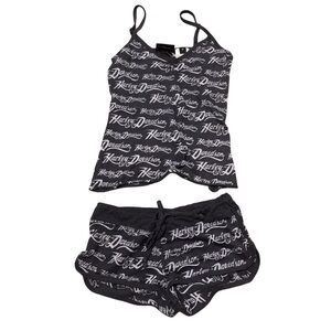Harley-Davidson Black and White Pajama Set